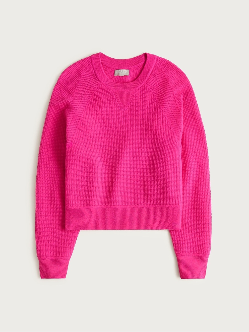 J. Crew Hot Pink cashmere Crewneck Sweater